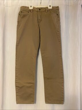 Banana Republic Travel Jean Slim Straight in Khaki Brown